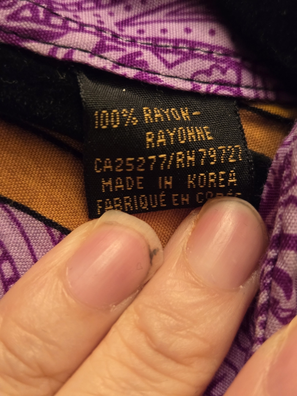 Vintage Bruttini Uomo Purple Paisley Baroque Button Up Shirt Y2K Versace Vibes - Picture 6 of 9